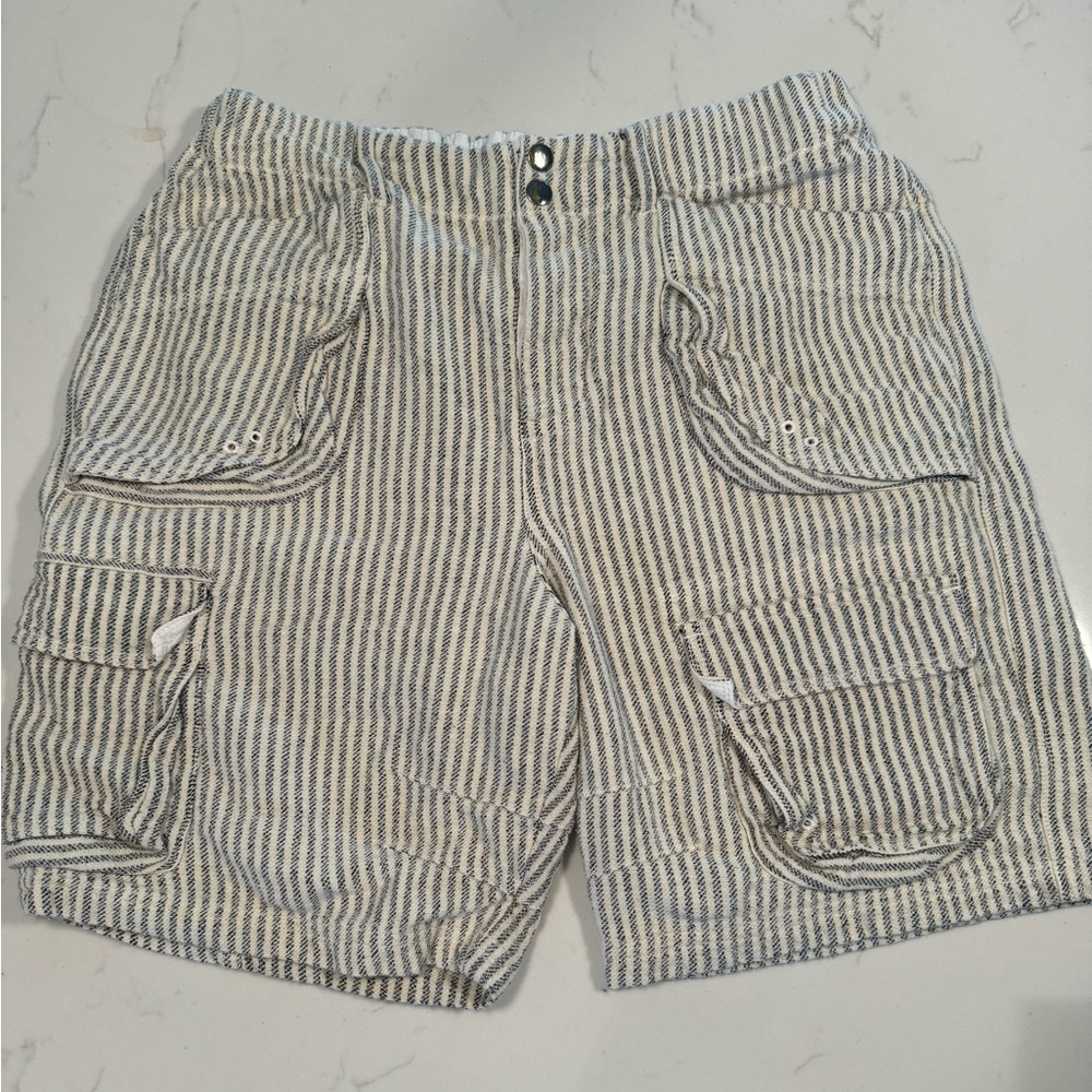 Free People Pinstripe Cargo Shorts